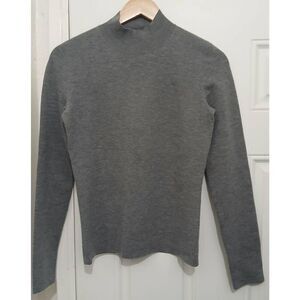 Joseph fine merino wool womens small mockneck sweater gray
